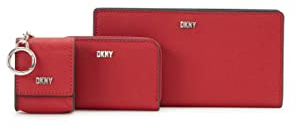 DKNY Damen Casual Phoenix 3 in 1 Box Set Klassische Geldbörse, BRT rot/Silber, Einheitsgröße, Casual Phoenix 3-in-1 Box Set Classic Wallet