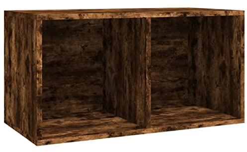 vidaXL Vinyl Storage Box Smoked Oak 71x34x36 cm Engineered Wood