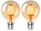 YUNRRD Vintage Bayonet Light Bulb 4W(40W Equilavent),G80 B22 LED Edison Light Bulbs Bayonet Cap,Warm White 2700K B22 Bulb,400LM,Amber Retro Energy Saving Filament Decorative Bulbs,220V(2 Pack)