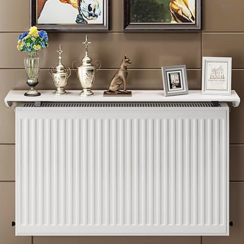 UVCMDUI Heater Cover Anti-Smoke Dust-Proof, 25-170cm Radiator Shelves Width 15cm, Aluminum Alloy Radiator Shelf No Drilling with Easy to Fit Bracket, Bearing Weight 28kg,160cm