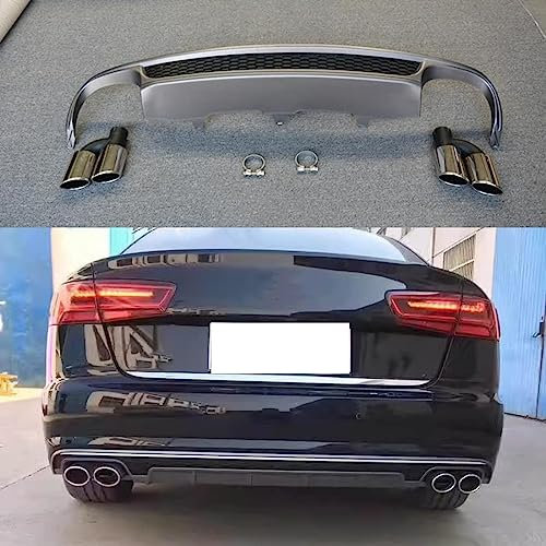 Endstuck Auspuff für A-udi A6 C7 2012-2015, Auspuffblenden Edelstahl Auto Endstück Endschalldämpfer Spitze Endrohrblende