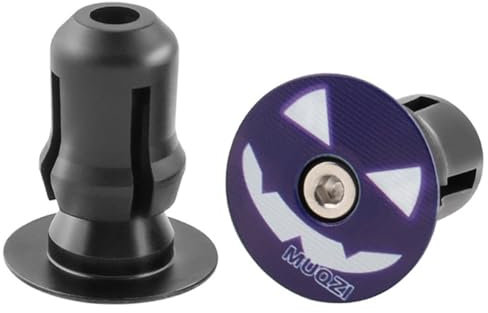 AMZLORD 2 Piezas Tapones de Extremo de Manillar de Bicicleta - Aleación de Aluminio MTB Puños Tapas Ligeras Cubierta de Agarre Accesorios