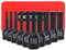 Juego de llaves de vaso XZN de impacto de 1/2 pulgada, 10 piezas M5-M18 Drive Impact XZN Triple Square Spline Bit Socket Set para bricolaje, reparación de coches, bicicletas, herramientas del hogar