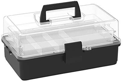 LHGDMJO Art Painting Tool Storage Box Pupil Painting Toolbox Nail Supplies Storage Pencil Case(Black)