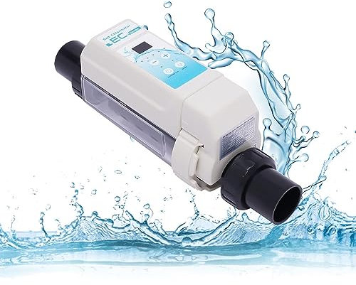 LZDOYY 50/60 Hz Salz-Chlor-Generator, Pool-Chlorinator, 100–240 V Kunststoff-Wassertemperaturschutz-Schwimmtank für Schwimmbad-Spas Infinity-Pool,20g/h-110V
