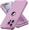 ORETECH Silicone Case for iPhone 14 Pro Case, with [2 x Tempered Glass Screen Protector] [Camera Protection] [Military Grade Shockproof ] Thin Slim Fit Rubber Bumper Phone Case Cover - Blackcurrant