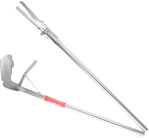 INOOMP Clip para Atrapar Serpientes Plegable, Acero Inoxidable Plata | Herramienta Portátil, Uso Seguro, Fácil de Guardar, para Anguilas de Arroz y Pinza de Basura