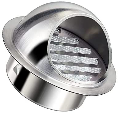 Rejilla de ventilación para ventilación de Pared, Campana extractora Redonda de Repuesto para Secadora de Ropa, Rejilla de ventilación para Pared Exterior