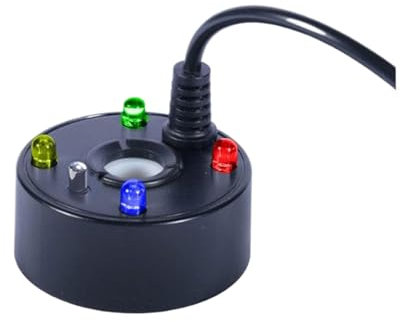 SUIOPPYUW Water Mister Pump 5W Portable Fog Machine Halloween LED Light Water Mister Electric ABS Halloween Smoke Machine Fogger, black