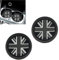 Vierone 2pcs Black Union Jack Silicone Car Coasters, Round, Anti-Slip, Compatible with Mini Cooper R55-R59 Cup Holders