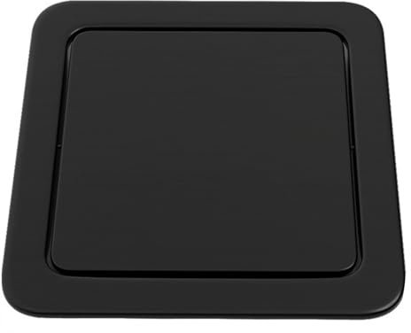 QUSYZD Poubelle encastrée pour Armoire de Cuisine, Poubelle encastrée sur Plan de Travail, Couvercle de Poubelle en Acier Inoxydable à Rabat Automatique, Couvercle Simple Noir,Black-Single lid