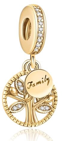 Rimgoris 925 Sterling Silver Women Bracelets Necklace Family Tree Women Bracelet Glod Charm Mother's Day with Zirconia