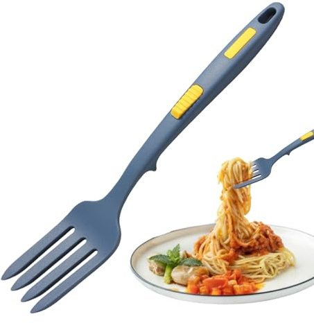 Forchette da cucina in silicone antiscivolo, utensili da cucina in silicone, utensili da cucina multifunzionali, forchette resistenti al calore, adatte per lavastoviglie, per servire