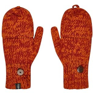 THC Klapphandschuhe 719 orange | Schafwolle | Strickhandschuhe | Schafwoll-Handschuhe | Woll-Handschuhe | Schafwollfäustlinge | Schafwollhandschuhe