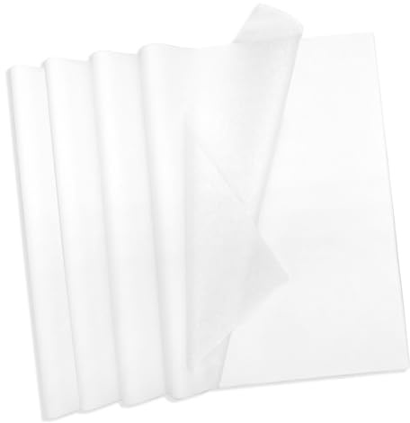 100 hojas de papel de seda blanco - papel de seda sin ácido para envolver regalos, manualidades, cumpleaños, Bodas, Baby Shower - 70 x 50 cm