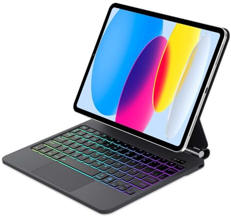 Magic Keyboard for iPad A16 11a Gen 2025/10a Gen 2022, Soporte Magnético Flotante y Panel Táctil Multitáctil de Precisión, Funda Teclado con Retroiluminado for iPad 10th/11th Gen 10.9/11 inch, Negro
