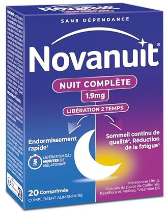 Novanuit nuit complète – Mélatonine 1,9mg - Complément alimentaire