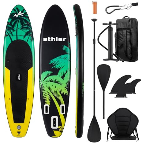 Athler Cobia 320 SUP Gonfiabile fino a 150 kg – Set con Sedile Kayak