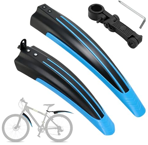 FAELNK Fahrrad Schutzblech Set Universal Schutzbleche Fahrrad 20-26 Zoll Rennrad Vorne Hinten Fahrradschutzblech für Mountainbike MTB City Trekking Fahrrad Spritzwasser & Schmutzschutz