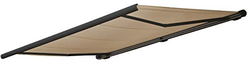 Mendler Elektrische Kassettenmarkise T123, Markise Vollkassette 4,5x3m - Polyester Creme, Rahmen anthrazit