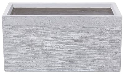Praktischer Blumentopf 60 x 29 x 30 cm Steingemisch weiß Myra