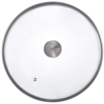 Victoria Round 12-Inch Glass Lid for Cast Iron Skillet or Pan, Custom Made for Only Brand, Diameter 11.5-Inch
