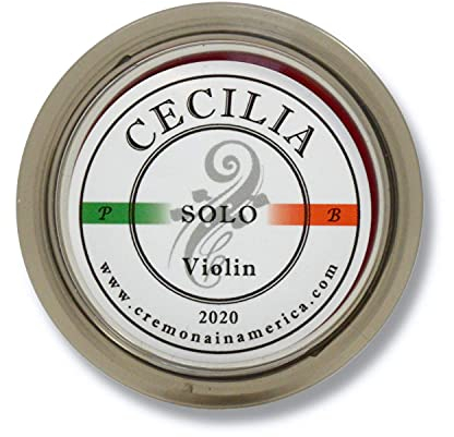 CECILIA 'SOLO' Kolophonium für Violine, Kolophonium speziell formuliertes Violine Kolophonium für Violinenbögen (Mini (Half Cake))
