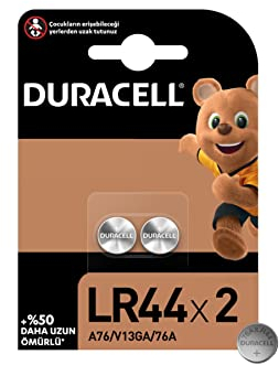 DURACELL SP LR44 B2 Knopfzellen-Batterie 2er Pack 1,5V 125mAh