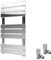 ELEGANT Heated Towel Rail Chrome Bathroom Ladder Radiator Rad Modern Flat Panel Designer Central Heating Towel Warmers 800 x 400mm with Valves Chrome