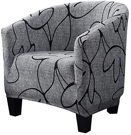 NIBESSER Sesselbezug Stretch Sesselüberwurf Sesselhusse Sesselschoner Modern Muster Elastisch Stretch Husse für Clubsessel Loungesessel Cocktailsessel