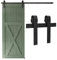 WOLFBIRD 244CM / 8FT Herraje Puerta Corredera Kit, Guía Puerta Corredera para una Sola Puerta