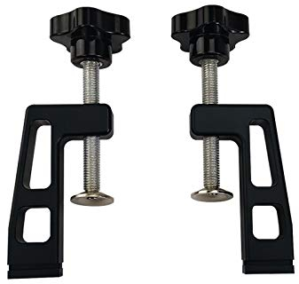 2-teilige Holzbearbeitungsklemme G-Clip Aluminiumlegierung Spezielle Befestigung für Standard 45 mm 75 mm Zaun T-Schiene Holzbearbeitungsbefestigungen (schwarz)