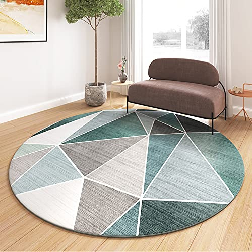 Teppich Runde für Wohnzimmer Schlafzimmer Esszimmer 80 cm 100 cm 120 cm 140 cm 160 cm 180 cm 200cm Nordische Stil Kreis Teppiche Waschbare rutschfeste Innenbodenmatten ( Size : Durchmesser 180cm )