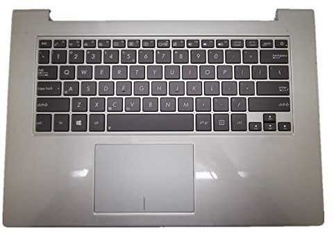 Replacement Laptop Upper Case Cover C Shell & Keyboard & Touchpad For ASUS ZENBOOK UX42 UX42A UX42VS Silver US English Layout Small Enter Key Layout