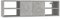 vidaXL Estantería de Pared Repisa Flotante Balda Estante Salón Sala de Estar Estudio Exhibición Decoración Contrachapada Gris Hormigón 102x30x29 cm