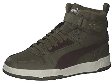 PUMA Unisex Kinder Rbd Game Wtr Jr Sneaker, Deep Olive Dark Chocolate Puma Team Gold, 38 EU