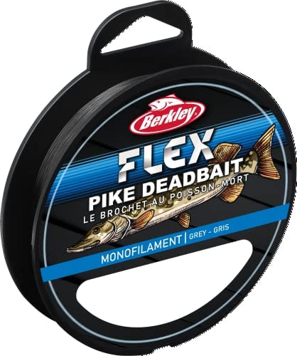 Berkley Flex SS monofile Hecht Deadbait Angelschnüre - Stark,wenig Drall, leicht zu knoten - Perfekt für den Angel-Anfänger!, 0.30mm | 15Lb | 6,8Kg | 300m, grau
