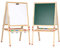 Whiteboard und Tafel Kinder 57×55 cm Kreidetafel und Magnettafel Staffelei Schreibtafel Kinder Maltafel Kinder Kindertafel Holz Doppelseitige Höhenverstellbar 80-148 cm Standtafel mit Schreibwaren-Set