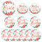HOWAF 12 JGA Buttons, 9 Team Bride Buttons + 1 Bride Buttons + Mother of The Bride & Groom Rosé Gold Blume JGA Accessoires Frauen für Junggesellenabschied Frauen Accessoires Team Braut Hochzeitsfeier