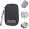 Small Electronic Accessories Organizer, Handhled Acopton Universal Compact Travel Digital Accessories Storage Bag for Portable Charger, Cables, Earphone, Cord, SD Card, Phone (Black)