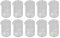 Juego de vasos de vidrio borosilicato, 10 uds., vaso de precipitados de medición de laboratorio graduado 10/25/50/150/250ml con caño, cristalería científica para laboratorios, aulas y hogar (10ml)