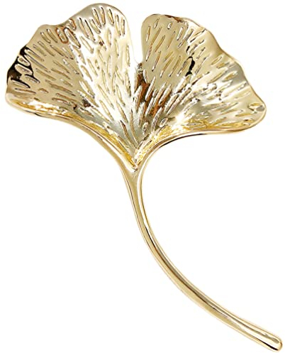 Holibanna Metallverkleidung Ginkgo Brosche Blatt Anstecknadel Schal Schal Brosche Hut Anstecknadel Kleidung Brosche Für Vintage Tanzparty Accessoires Schalnadel