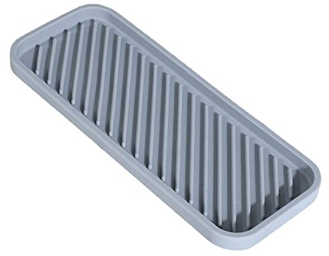 Silicone Sink Tray, Silicone Organizer Tray Soap and Sponge Holder for Kitchen Sink Kitchen Sink Tray Organiser, Soap Dispenser Silicone Kitchen Drying Mat for Kitchen, Bathroom, Counter