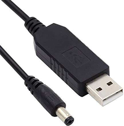 NFHK Câble 100 cm USB 2.0 Type-A DC5 V vers DC 12 V 5,5 x 2,1 mm 5,5 x 2,5 mm Prise d'alimentation Boost Connecteur baril