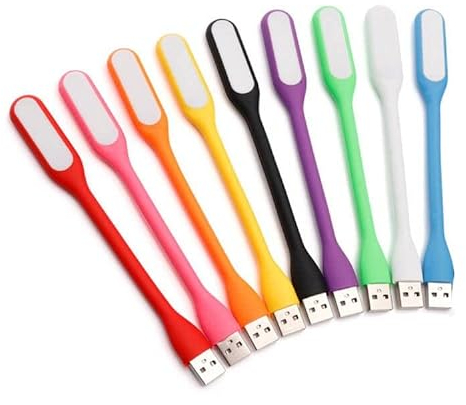 USB-Licht,Mini USB-LED-licht-Lampe,9 Stück Flexible USB LED Licht,USB LED Licht,USB Licht für Notebook Computer Tastatur,Mini USB LED Lampe,Flexible Schwanenhals-leselicht,Bewegliche USB-Laptop-licht