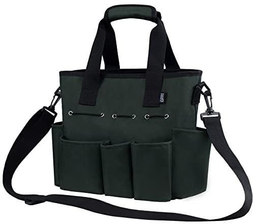 CampTeck igadgitz Home U7242 Borsa Portaoggetti da Giardino, Borsa da Giardino Tote, Borsa Porta Attrezzi da Giardino con Tracolla - Verde