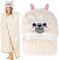 iyoimono Plüsch Weiße Lama Alpaka Geschenk für Frauen Tragbare Decke Lama Alpaka Geschenke Sofadecke Kuscheldecke Cartoon Alpaka Kuscheldecke Niedliches Tiermuster Decke Wohndecke 152 * 132cm
