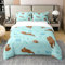 richhome 135x200 Bettbezug Cartoon Otter 100% Reine Baumwolle Bettwäsche Set Nette Meerestiere Bettwäsche Set Krabbe Ozean Abenteuer Tröster Bezug