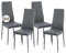anrekl Lot de 4 chaises de Salle à Manger avec accoudoirs, Pieds en métal, chaises de Cuisine Modernes rembourrées, Assise Confortable, pour Salle à Manger, Salon, Cuisine, Gris