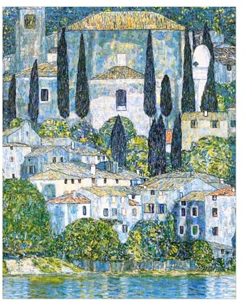 Pathos Studio Gustav Klimt – Kirche in Cassone (Giclée Kunstdruck) 29,7 x 41,9 cm [A3]